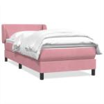 vidaXL Box Spring ágy matraccal rózsaszín 100x220 cm bársony (3317396)