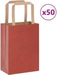 vidaXL 50 db piros papírzacskók fogantyúkkal 15x8x21 cm (4101963)