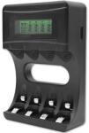 Qoltec akkumulátortöltő Ni-MH típushoz R03 AAA R6 AA | LCD | USB kábel (QC-50654)