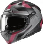 HJC Cască de motocicletă rabatabilă HJC F100 Bios MC8SF negru-gri-violet (HJC189478)