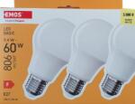 Legrand(Emos) EMOS ZL5F42-3 Basic A60 / E27 / 9, 4W (60W) / 806lm / Meleg fehér LED izzó (EMOS-ZL5F42-3)