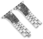 watchmyband Strasszos ezüst Eiffel fém kapcsos szíj