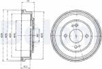 DELPHI Tambur frana DELPHI BF208 (BF208) - automobilus