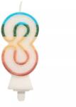 Godan Színes számgyertya csillámmal, 8, 5 cm - 3 (SW-CBB3) - jateknet