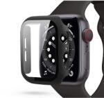 Haffner Apple Watch 4/5/6/SE (40 mm) védőtok beépített edzett üveggel - DEFENSE 360 - fekete (ECO csomagolás) (FN0180)