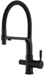 Gamma Vegas Vízszűrős Mosogató Csaptelep - Rugalmas, Zuhanyfejes, Fekete (BVSKF-BK)