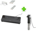 SilverCrest Sous-Vide SZETT - SV 125 Maxi-Pack sous-vide vákuumcsomagoló + SSVS 1000 B2 inox 1000W nemesacél főzőrúd készlet (SSVS_SV125_MAXI)