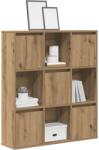 vidaXL kézműves tölgy színű szerelt fa könyvespolc 89x24x101, 5 cm (860408) - vidaxl