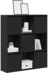 vidaXL Könyvespolc fekete tölgy 89x24x101, 5 cm Gépesített fa (860401) - vidaxl