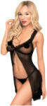 Penthouse After Sunset - átlátszó babydoll és tanga (fekete) (4061504004396)