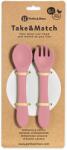  PETITE&MARS Tacâmuri silicon TAKE&MATCH Dusty Rose 6m+ (709820) Set pentru masa bebelusi