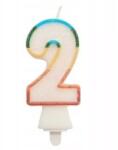 Godan Színes számgyertya csillámmal, 8, 5 cm - 2 (SW-CBB2) - ejatekok
