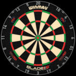  Darts tábla, Winmau BLADE 6 Triple core, verseny minőségű, sisalból, PDC logóval