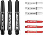 Dart szár rövid Target Pro Grip 34mm, fekete-fehér-piros multi-pack