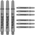 Target Darts Dart szár hosszú Target Pro Grip Tag 48mm, szürke-fekete multi-pack