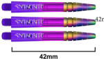 Unicorn Dart szár hosszú Red Dragon Peter Wright Snakebite Nitro Ionic műanyag fém toppal, lila 42mm