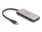 Delock USB 10 Gbps USB Type-C Hub 4 x USB Type-C anyával és PD 85 Watt (64261)