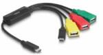 Delock 4 Port USB 2.0 kábel hub USB Type-C - 3 x USB-A-csatlakozóhüvely + 1 x USB-C dugó (64203)