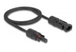 DeLock DL4 napelemes lapos kábel apa - anya 1 m fekete (60677) (60677)