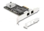 Delock PCI Express x2 kártya - 2 x RJ45 5 Gigabit LAN (81261) (81261) - aqua