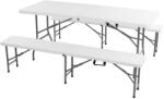HECHT FOLDIS SET (1db asztal+2 db kerti pad) (HECHTFOLDISWHITESET)