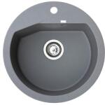 Metalac Vesta Metalac Xgranit Gránit Mosogatótálca - Extra mély, Egymedencés, Kerek, Grafit (372998)