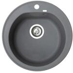 Metalac Venera Metalac 372990 Gránit Mosogatótálca - Extra mély, Egymedencés, Kerek, Grafit (372990) - rent-xgranit