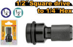 INGCO Dugókulcs adapter 1/2"->1/4" hex (ABH60501)