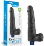 Lovetoy Vibrator realist 10" REAL SOFTEE Rechargeable(Black) 25cm Vibrator