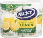  Kéztörlő, tekercses, 2 rétegű, 90 lap, Nicky, citrom