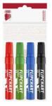 ICO Flipchart marker készlet, 1-4 mm, vágott, ICO Artip 12, 4 különböző szín - oneclick