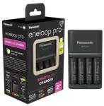 Panasonic Elemtöltő, AA/AAA, 4x2500 mAh AA, gyorstöltő, PANASONIC Eneloop Pro
