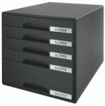 LEITZ Irattároló, műanyag, 5 fiókos, LEITZ Plus, fekete - oneclick