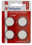 Verbatim Gombelem, CR2450, 4 db, VERBATIM Premium - oneclick