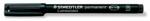 STAEDTLER Alkoholos marker, OHP, 1-2, 5 mm, STAEDTLER Lumocolor® 314 B, fekete