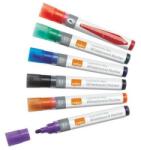 Nobo Táblamarker készlet, 1-3 mm, folyékonytintás, NOBO, 6 különböző szín - oneclick