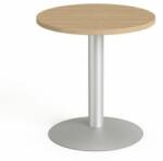 MAYAH Tárgyalóasztal, kör, szürke fémlábbal, O 60 cm, MAYAH Freedom SV-57, kőris - oneclick