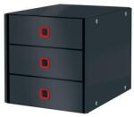LEITZ Irattároló, laminált karton, 3 fiókos, LEITZ Cosy Click&Store, bársonyszürke