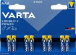 VARTA Elem, AAA mikro, 8 db, VARTA Longlife Power - oneclick