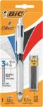 BIC Golyóstoll, háromszínű, nyomósirónnal egyben, BIC 4 Colours + grafitbél