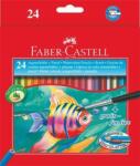 Faber-Castell Akvarell ceruza készlet, hatszögletű, ecsettel, FABER-CASTELL, 24 különböző szín - oneclick