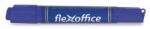 FlexOffice Alkoholos marker, 0, 8/6, 0 mm, kúpos/vágott, kétvégű, FLEXOFFICE PM04, kék