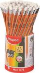 Maped Grafitceruza radírral, ceruzatartó, HB, háromszögletű, MAPED Black`Peps