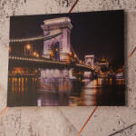 Family LED-es fali hangulatkép - " Lánchíd" - 2 x AA, 38 x 48 cm (58018G)