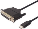 PremiumCord USB C - DB25 anya parallel port kábel 1.5m (KU31PAR) (KU31PAR)