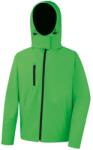 RESULT Core Mens Lite kapucnis Softshell kabát 2XL fehér|fekete|zöld