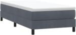 vidaXL sötétszürke bársony rugós ágy matrac nélkül 90x210 cm (3315808) - vidaxl
