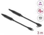 Delock Cablu activ USB 10 Gbps type C 8K60Hz/PD 60W E-Marker drept/unghi 3m, Delock 81195 (81195)