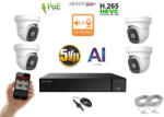 Monitorrs Security - AI IP Aktív dóm kamerarendszer 4 kamerával 5 mpix - 6077K4