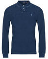 Ralph Lauren Hosszú ujjú galléros pólók POLO AJUSTE DROIT EN COTON BASIC MESH Kék EU L